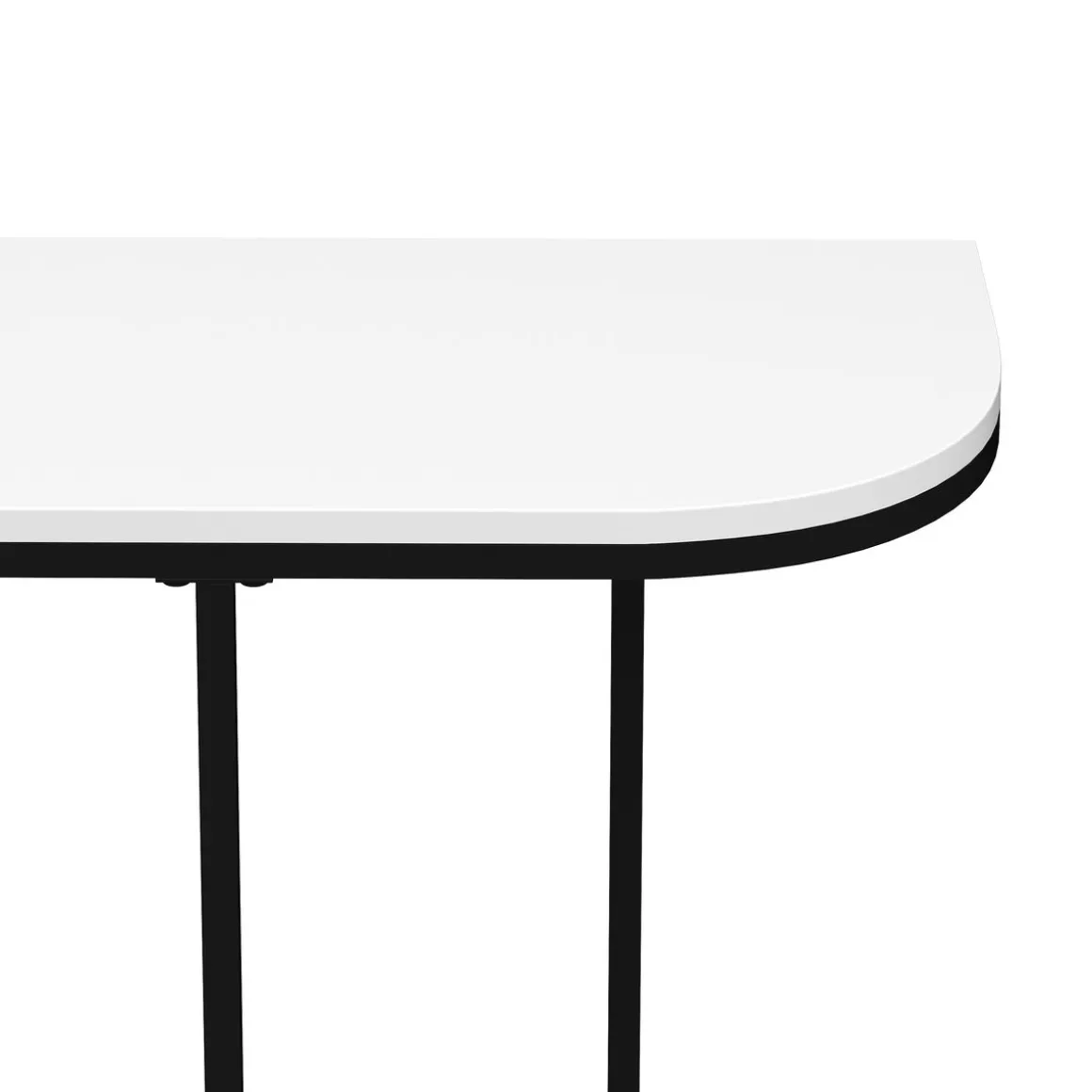 Konsolentisch ZANE 112 x 76 cm weiss/schwarz