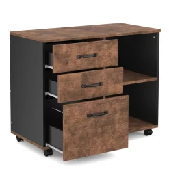 Korpus Aktenschrank Vintage BONITA mit 3 Schubladen und 2 Fächern