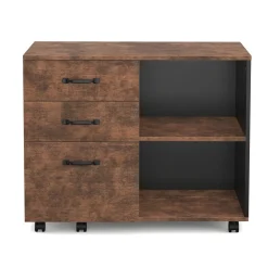 Korpus Aktenschrank Vintage BONITA mit 3 Schubladen und 2 Fächern