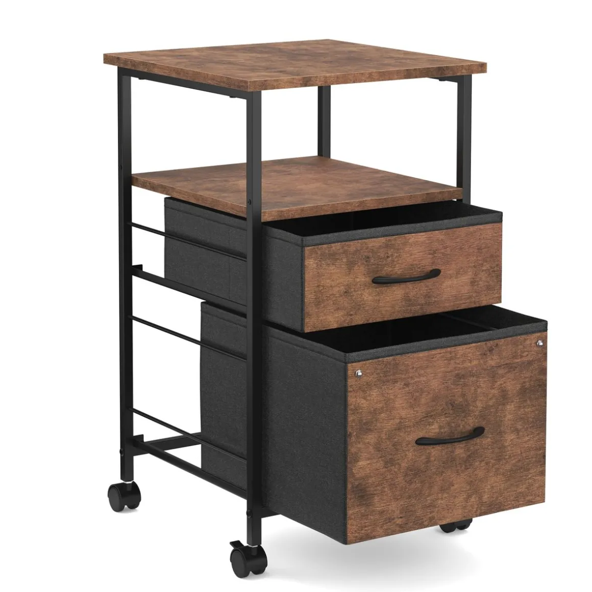 Korpus Vintage BONITA 40 x 68 x 40 cm 2 Stoffschubladen