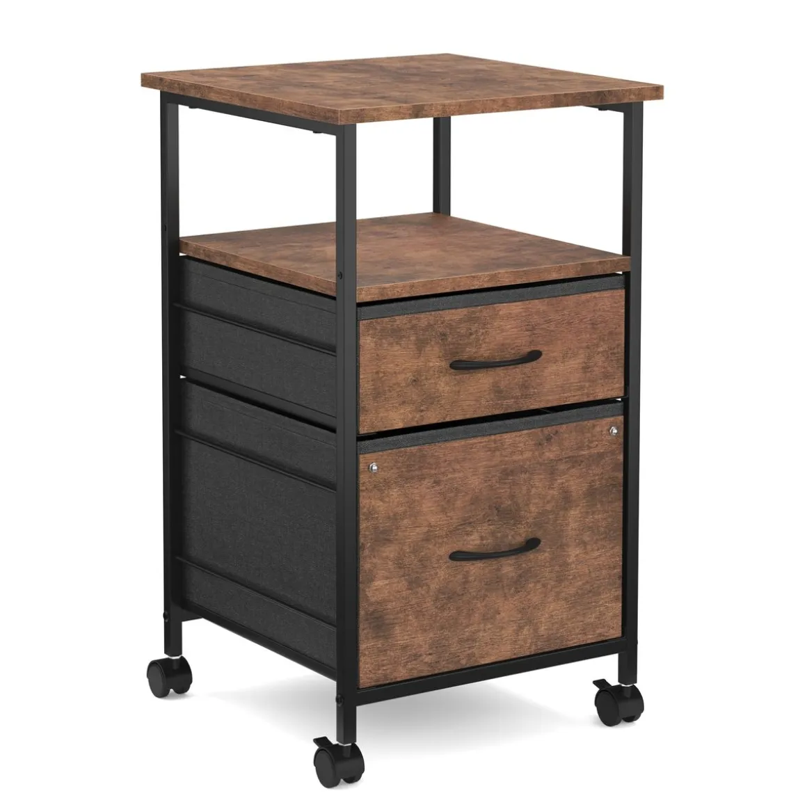 Korpus Vintage BONITA 40 x 68 x 40 cm 2 Stoffschubladen