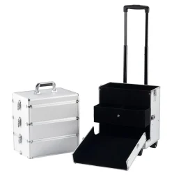 Kosmetikkoffer Trolley GLAMOUR silber