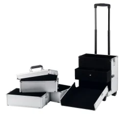 Kosmetikkoffer Trolley GLAMOUR silber