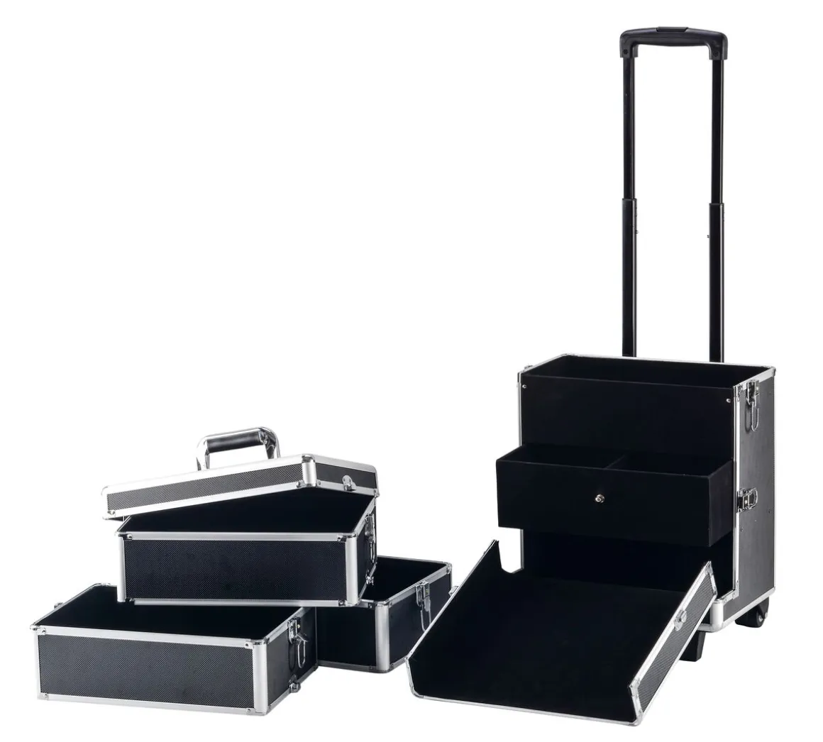 Kosmetikkoffer Trolley GLAMOUR schwarz