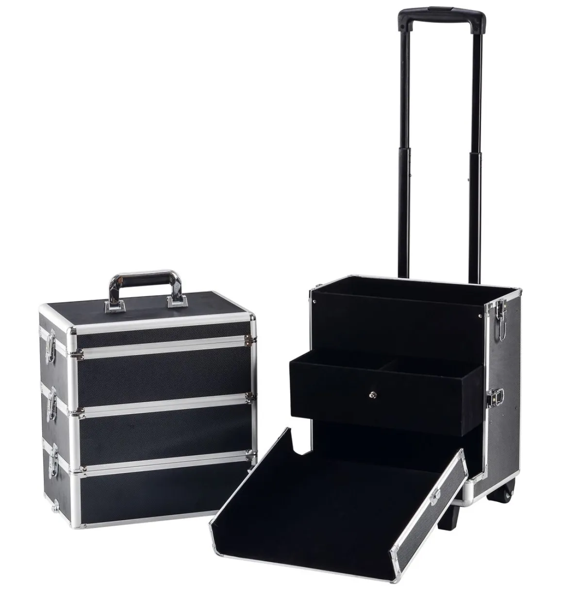 Kosmetikkoffer Trolley GLAMOUR schwarz