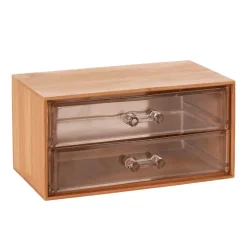 Kosmetik Organizer Bambus mit Schubladen