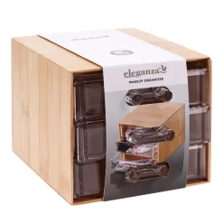 Kosmetik Organizer Bambus mit 3 Schubladen