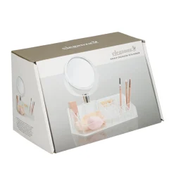 Kosmetik Organizer mit Spiegel 21 x 12 x 24 cm