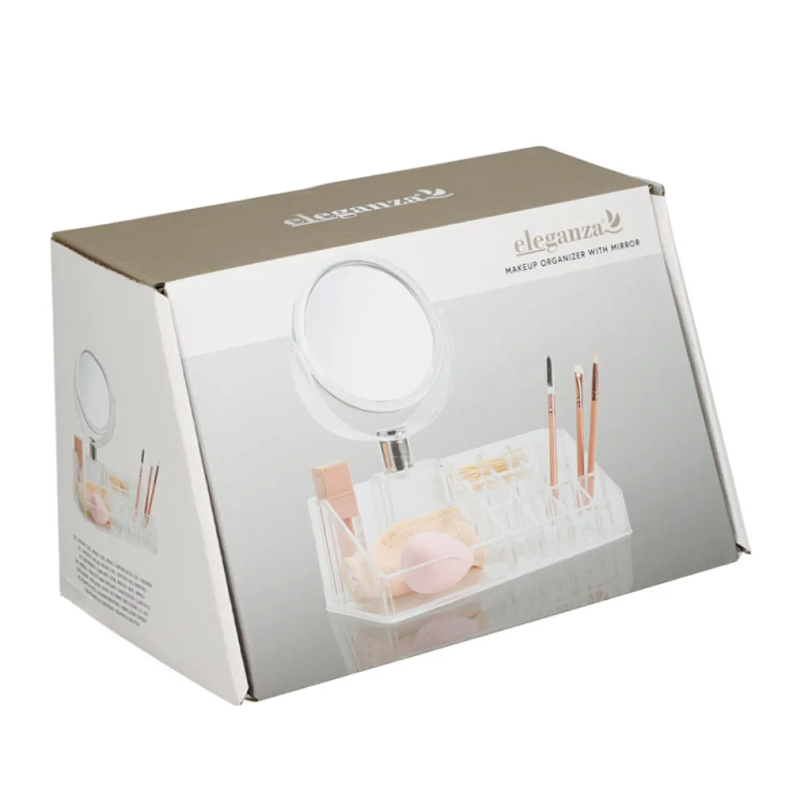 Kosmetik Organizer mit Spiegel 21 x 12 x 24 cm