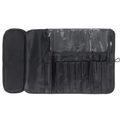 Kosmetiktasche faltbar 22 x 12 cm schwarz