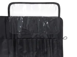 Kosmetiktasche faltbar 22 x 12 cm schwarz