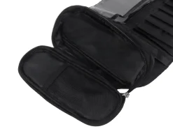Kosmetiktasche faltbar 22 x 12 cm schwarz
