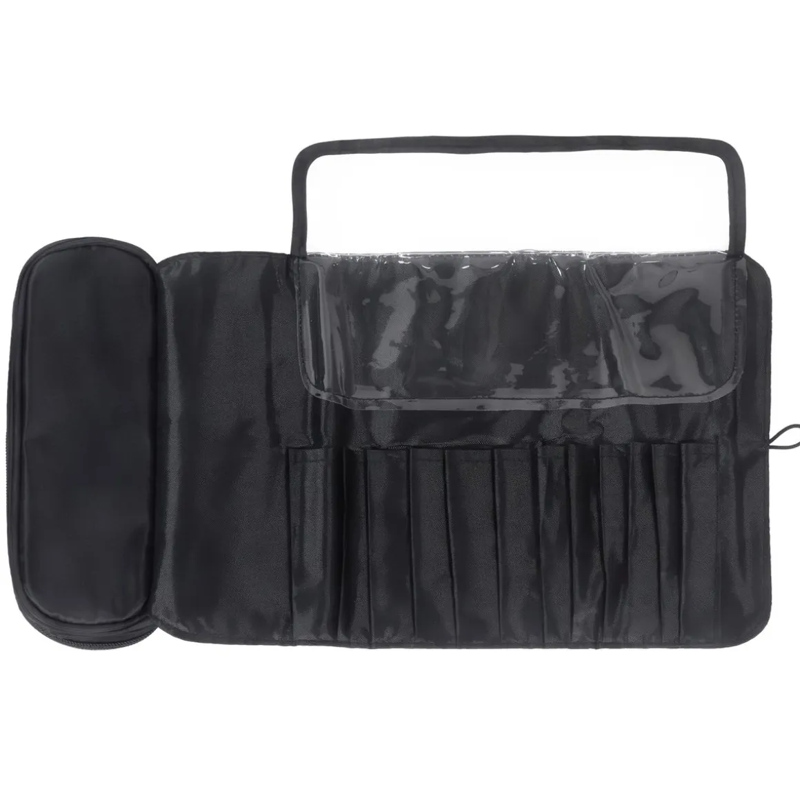 Kosmetiktasche faltbar 22 x 12 cm schwarz