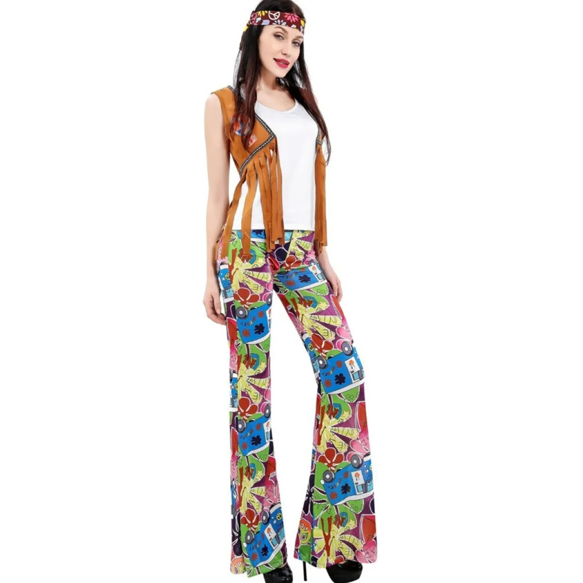 Kostüm Hippie Lady Grösse M