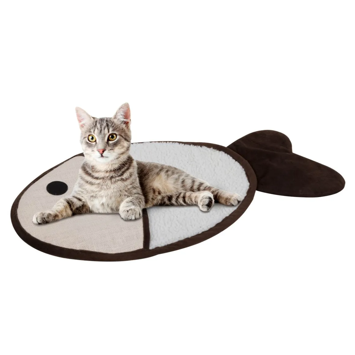 Kratzteppich für Katzen Fischform
