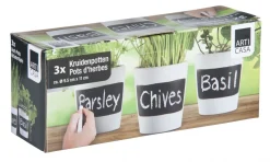 Kräutertopf 3er Set beschriftbar