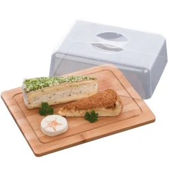 Käseglocke Bambus 25 x 20 x 8 cm