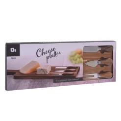 Käseplatte mit Messer Set 4-teilig