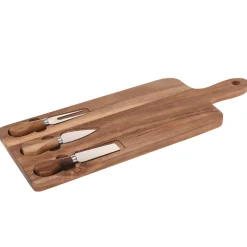 Käseplatte mit Messer Set 4-teilig