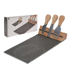 Käseplatte mit Messer 30 x 15 cm