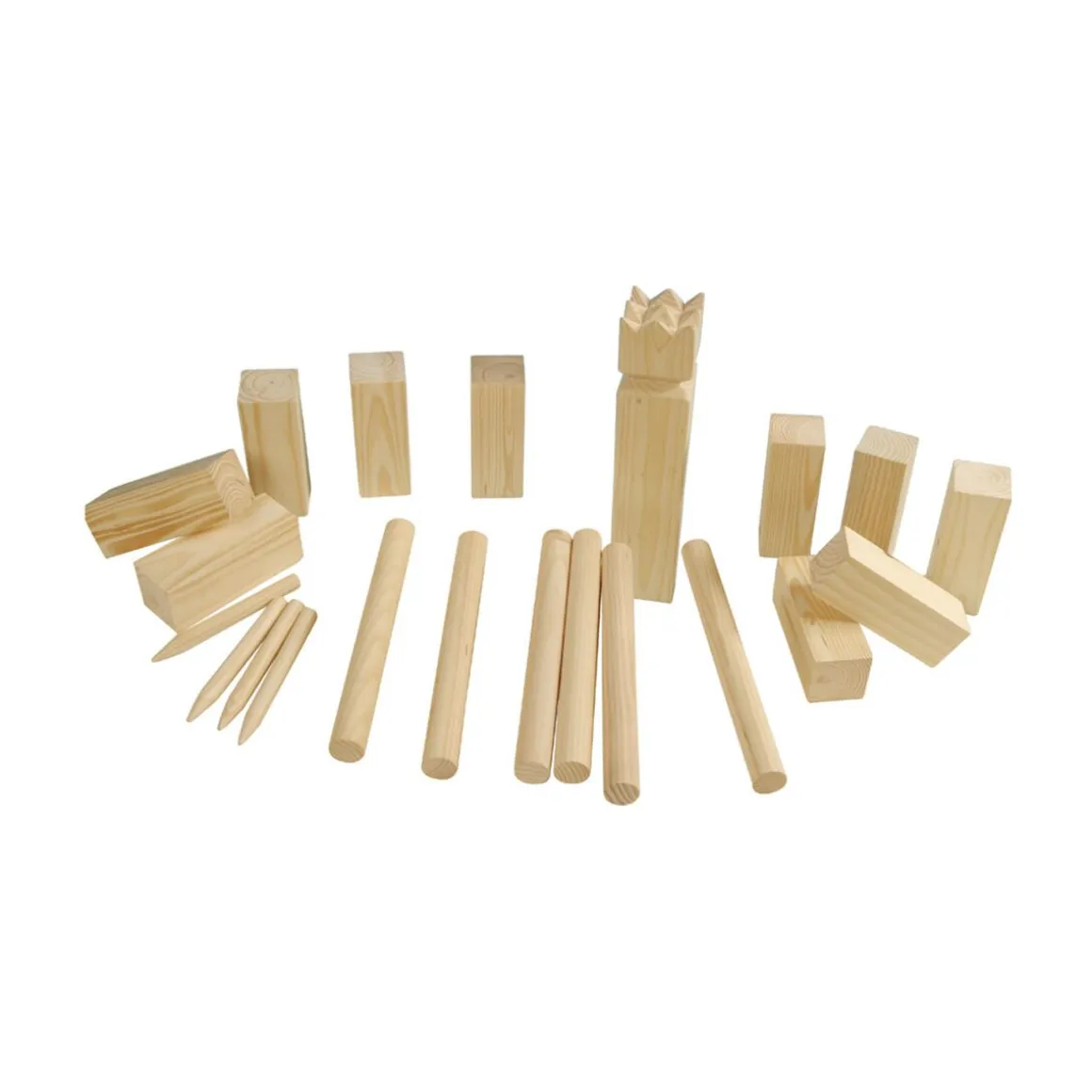 Kubb Wurfspiel Holz 11-teilig natur