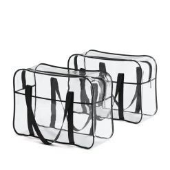 Kulturbeutel Necessaire 2er Set transparent