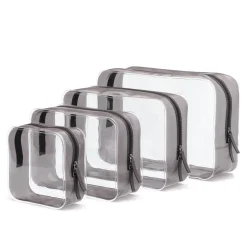 Kulturbeutel Necessaire Set 4-teilig transparent