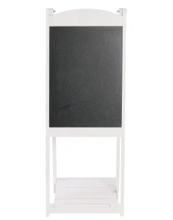 Kundenstopper Kreidetafel mit Ablage 110 x 41 cm weiss
