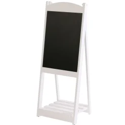 Kundenstopper Kreidetafel mit Ablage 110 x 41 cm weiss