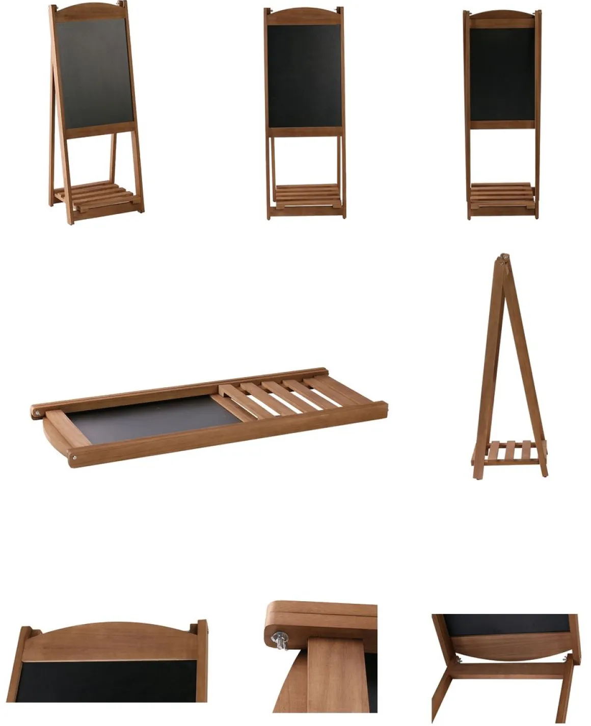Kundenstopper Kreidetafel mit Ablage 110 x 41 cm natur
