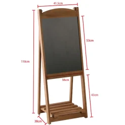 Kundenstopper Kreidetafel mit Ablage 110 x 41 cm natur