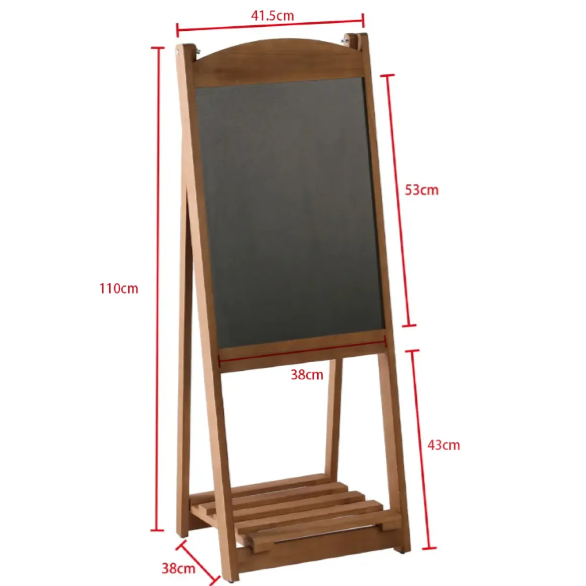 Kundenstopper Kreidetafel mit Ablage 110 x 41 cm natur