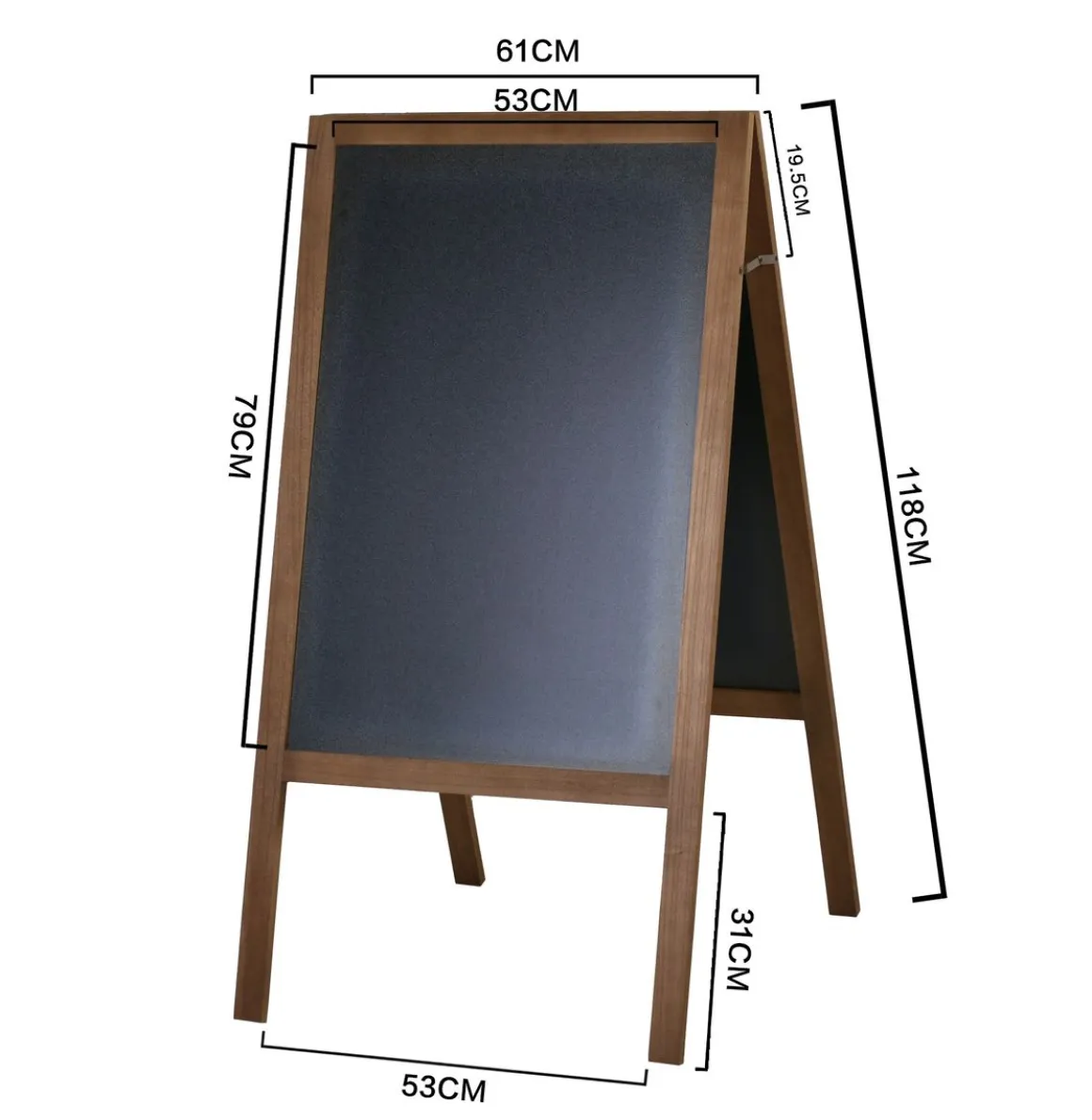 Kundenstopper Kreidetafel 118 x 61 cm braun