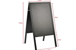 Kundenstopper Kreidetafel 118 x 61 cm schwarz