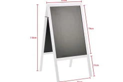 Kundenstopper Kreidetafel 118 x 61 cm weiss
