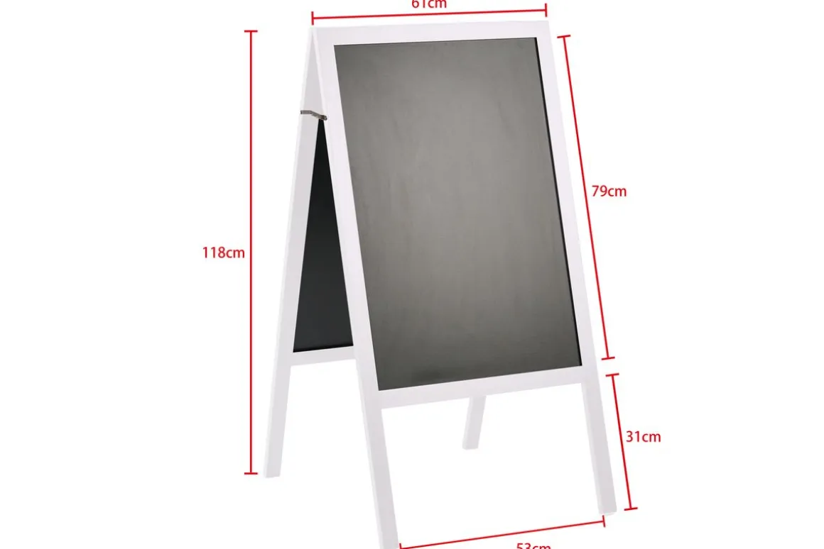 Kundenstopper Kreidetafel 118 x 61 cm weiss