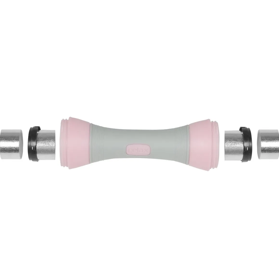 Kurzhantel verstellbar 2 x 1 - 2 kg grau/rosa