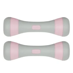 Kurzhantel verstellbar 2 x 1 - 2 kg grau/rosa