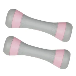 Kurzhantel verstellbar 2 x 1 - 2 kg grau/rosa