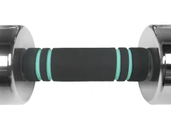 Kurzhantel verstellbar 2 x 2.5 - 5 kg silber/türkis
