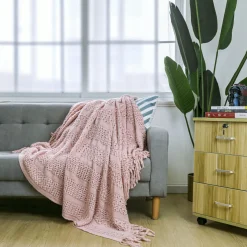 Kuscheldecke DREW 130 x 170 cm altrosa