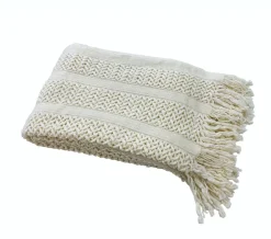 Kuscheldecke DREW 130 x 170 cm weiss