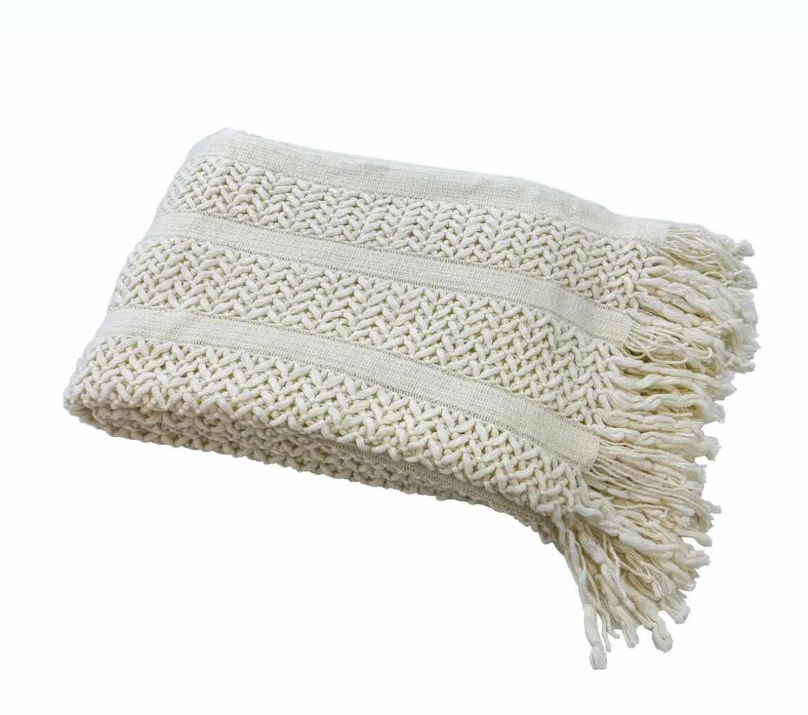 Kuscheldecke DREW 130 x 170 cm weiss