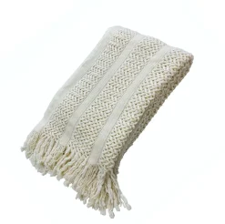 Kuscheldecke DREW 130 x 170 cm weiss