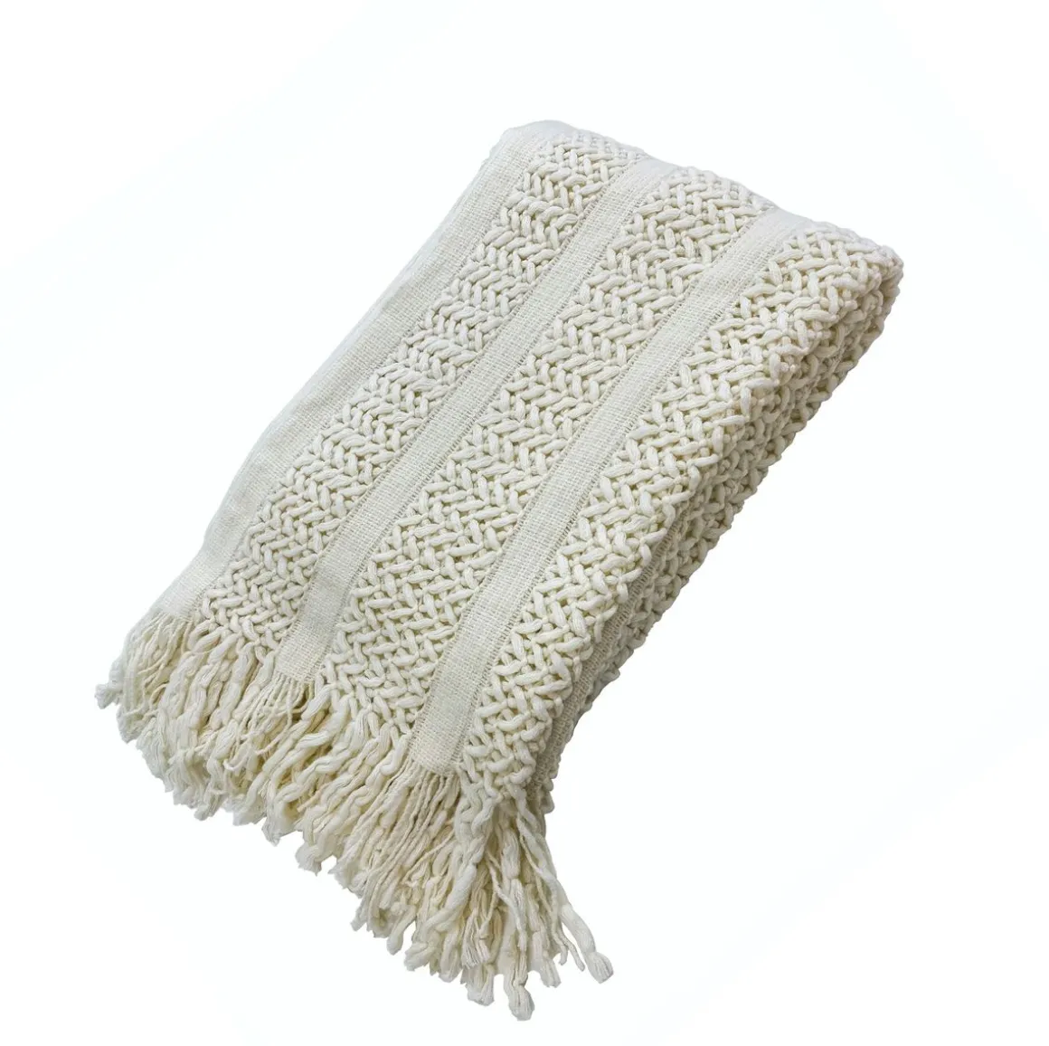 Kuscheldecke DREW 130 x 170 cm weiss