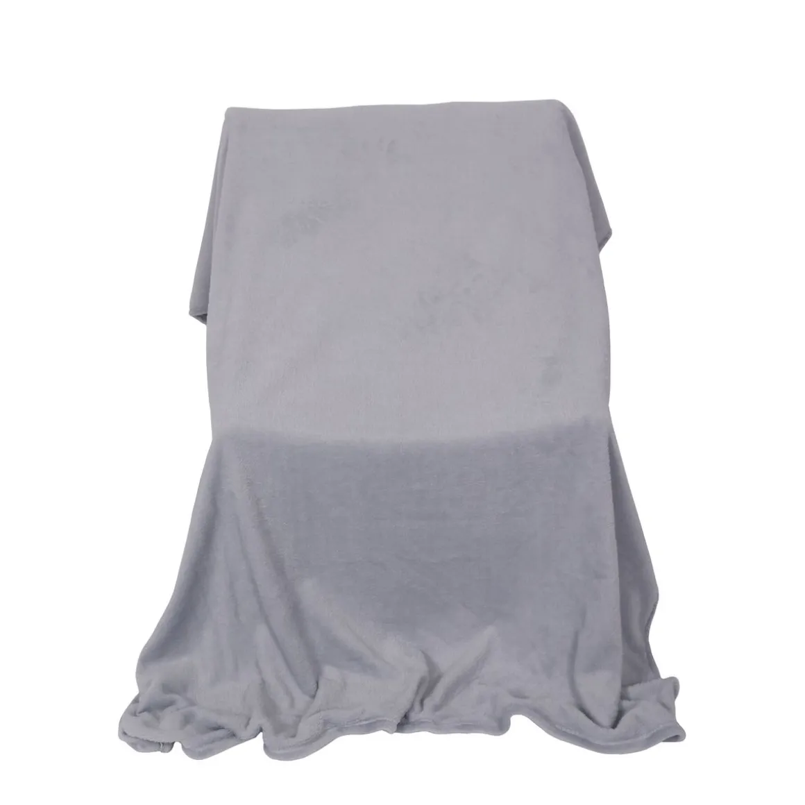 Kuscheldecke Fleece KETTY 130 x 170 cm hellgrau