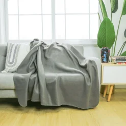 Kuscheldecke Fleece 130 x 170 cm anthrazit
