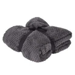 Kuscheldecke Fleece 130 x 170 cm anthrazit