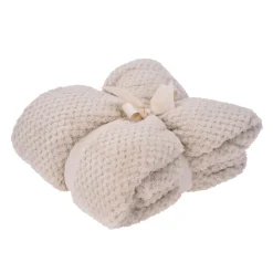 Kuscheldecke Fleece 130 x 170 cm creme