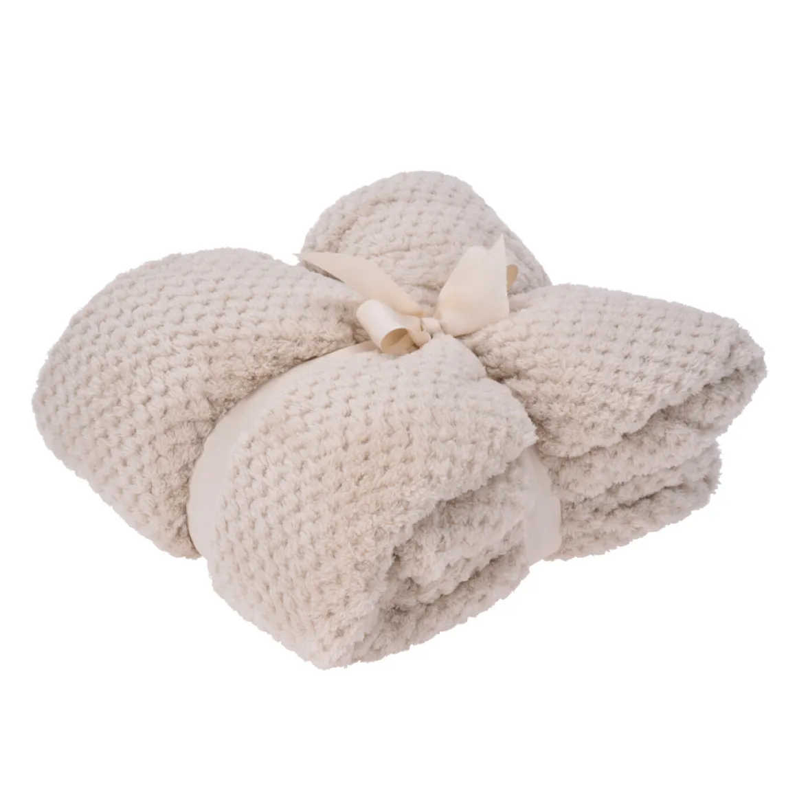 Kuscheldecke Fleece 130 x 170 cm creme